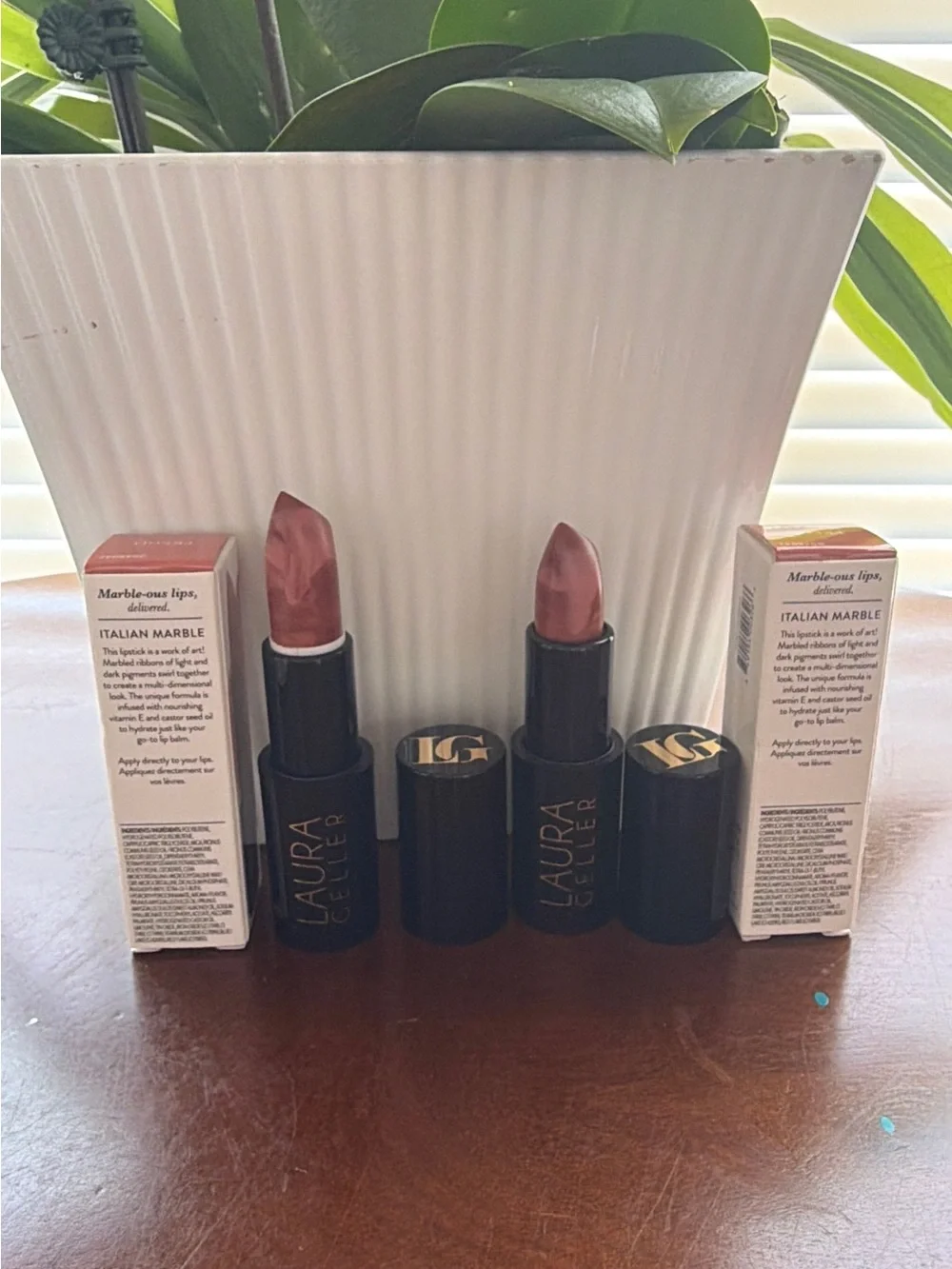 Bundle ,of 2 ,Laura Geller Italian Marble Lipstick-Prego